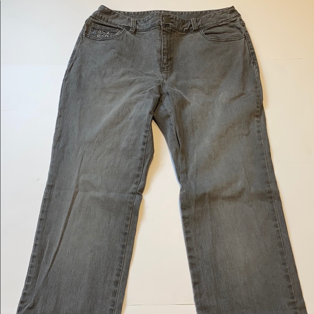 Style & Co SZ 10 Faded Black/Grey Denim Jeans D3 - Picture 2 of 14